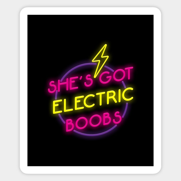 Electric Boobs Sticker by Zone31Designs